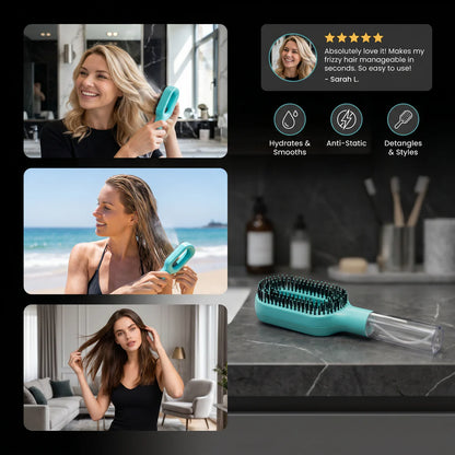 Anti-Frizz Spray Hair Brush – Smooths Flyaways and Makes Hairstyling Easier