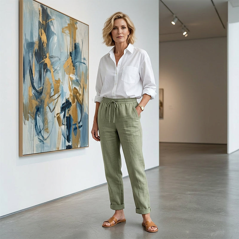 Pantalon droit femme - coupe