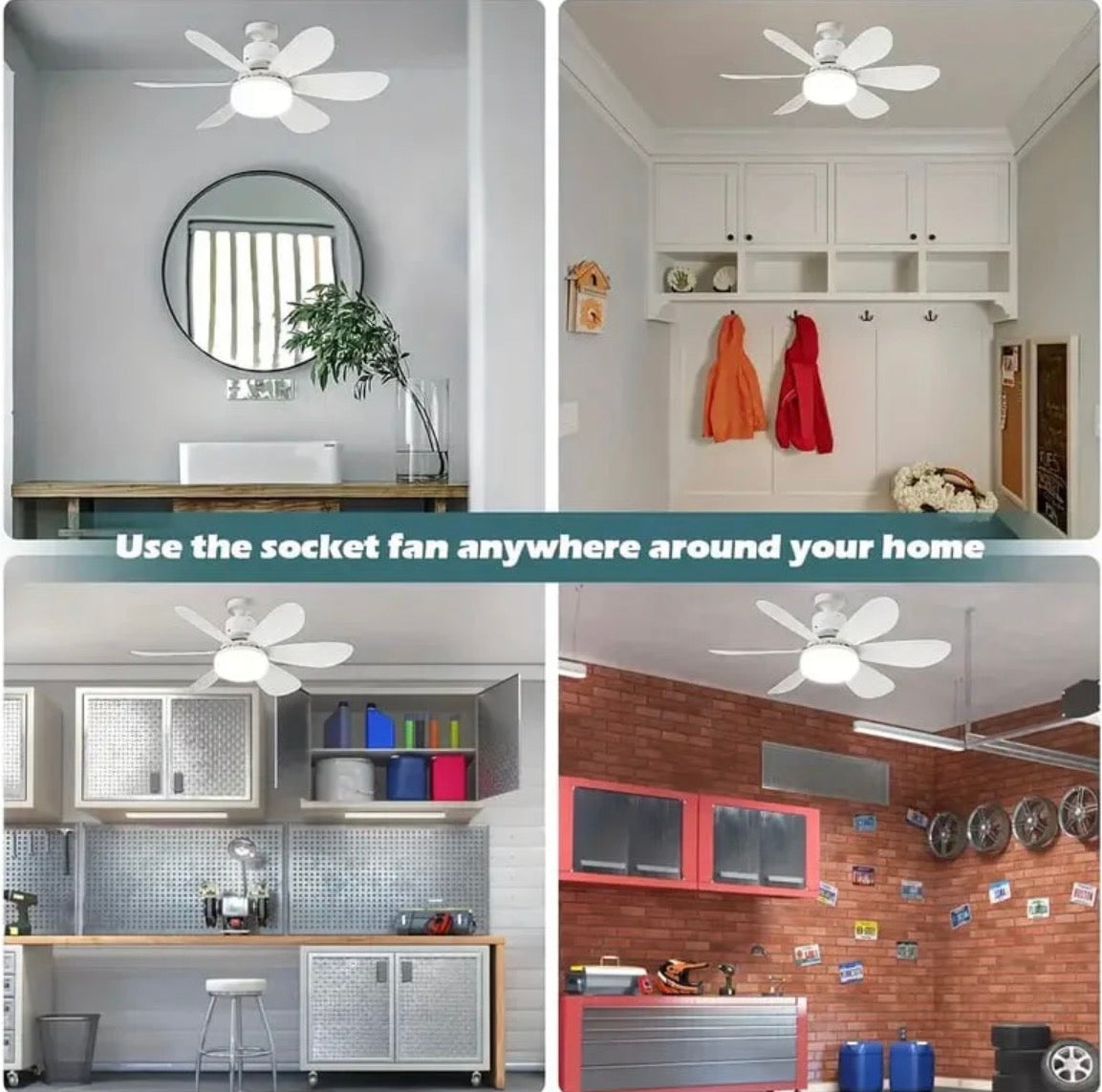 Ventilateur avec lumière à brancher