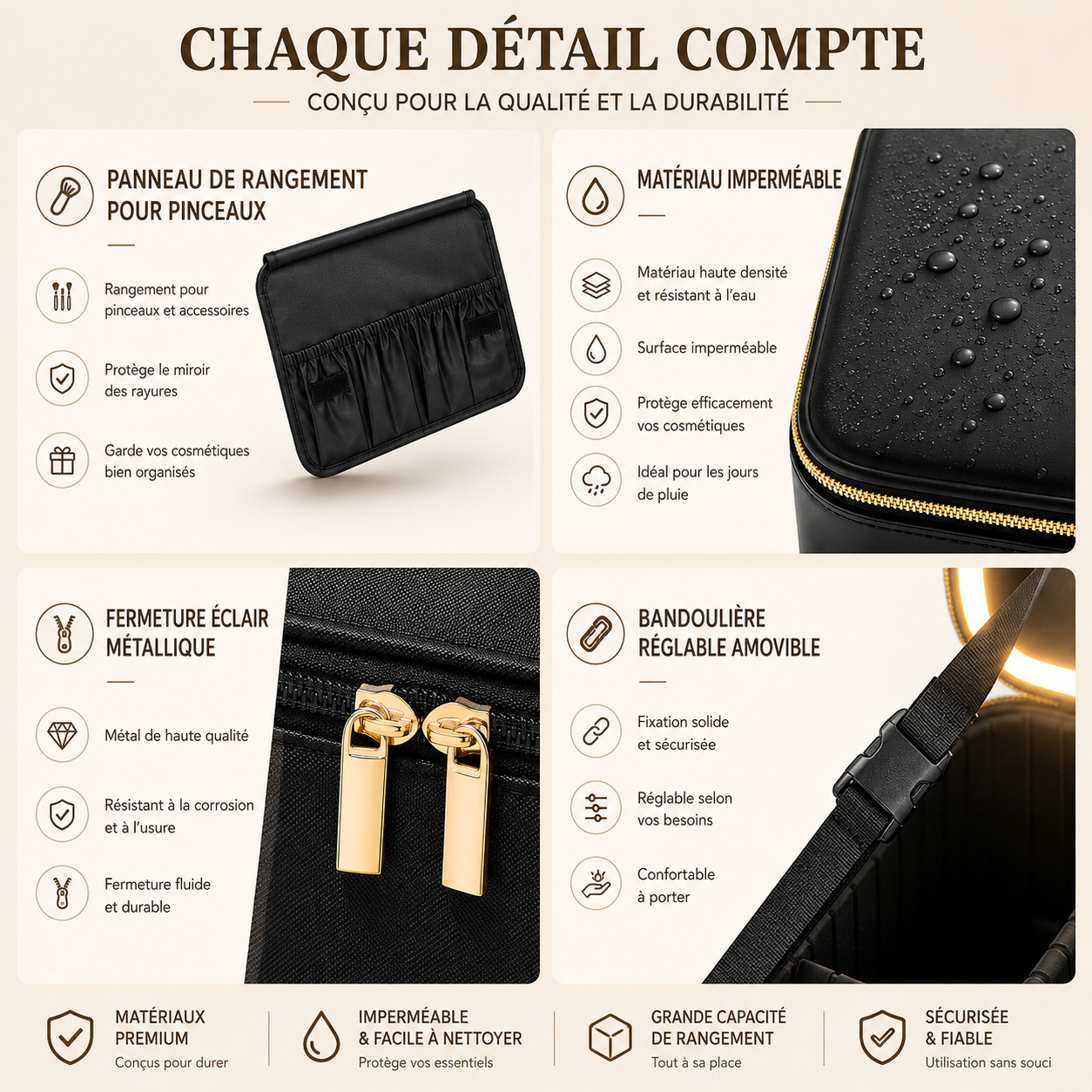 BelleVue™ — Trousse Maquillage LED