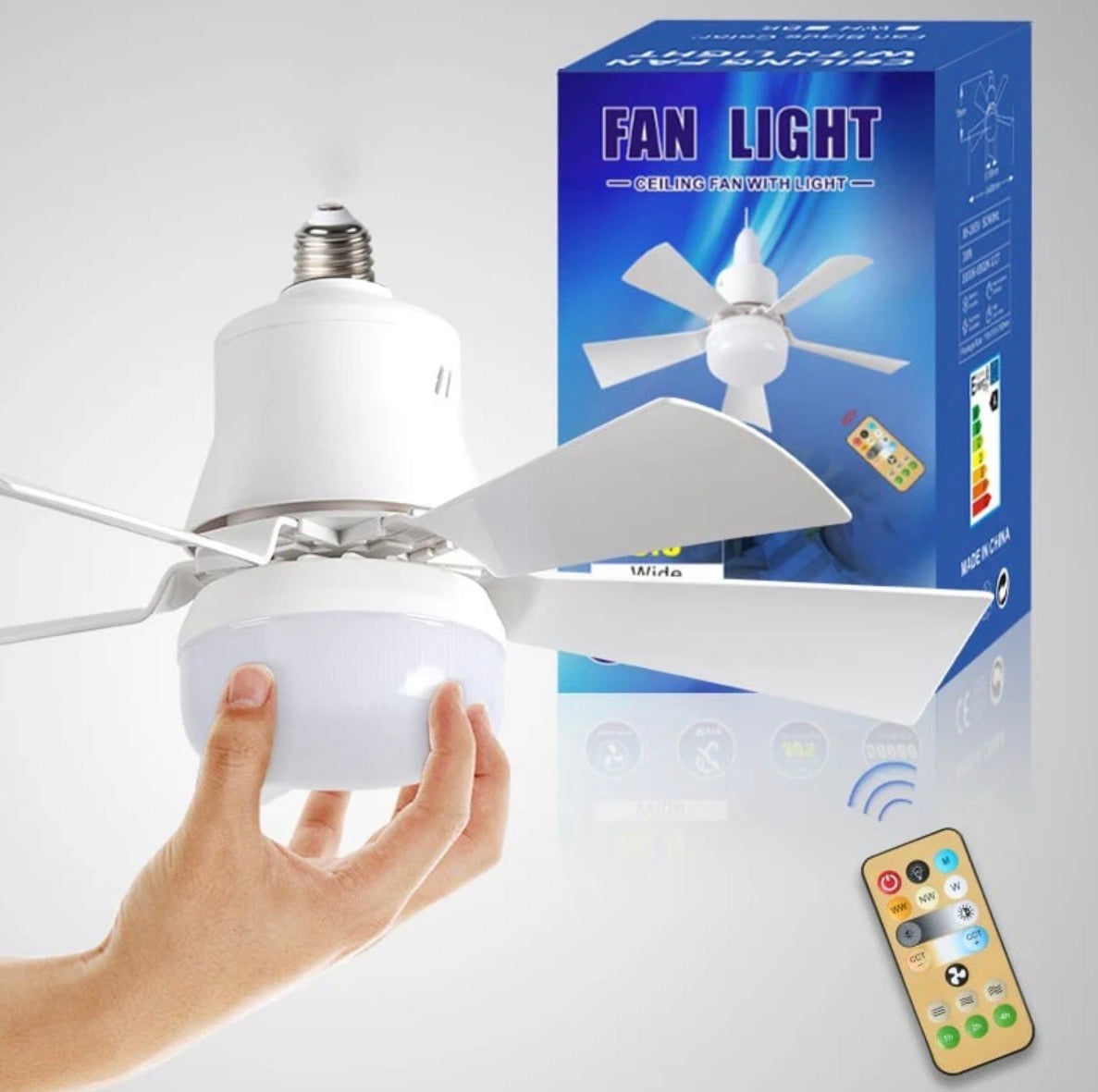 Ventilateur avec lumière à brancher
