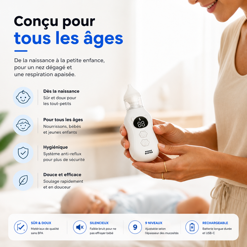 Aspirateur nasal Électrique