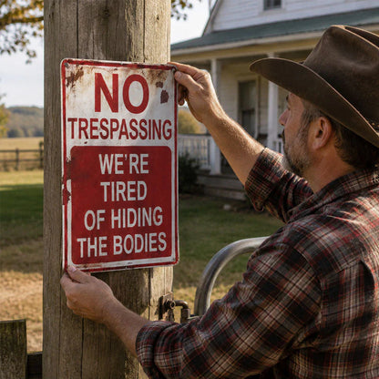 No trespassing (Dark humor)– 8×12 in