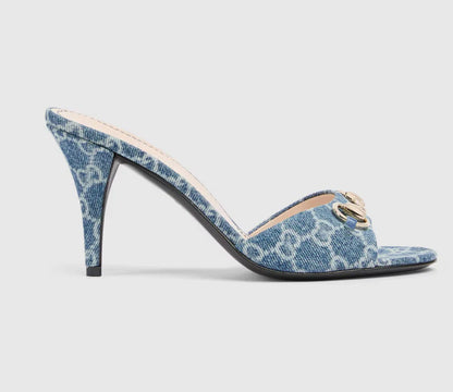 Blue Denim Mules