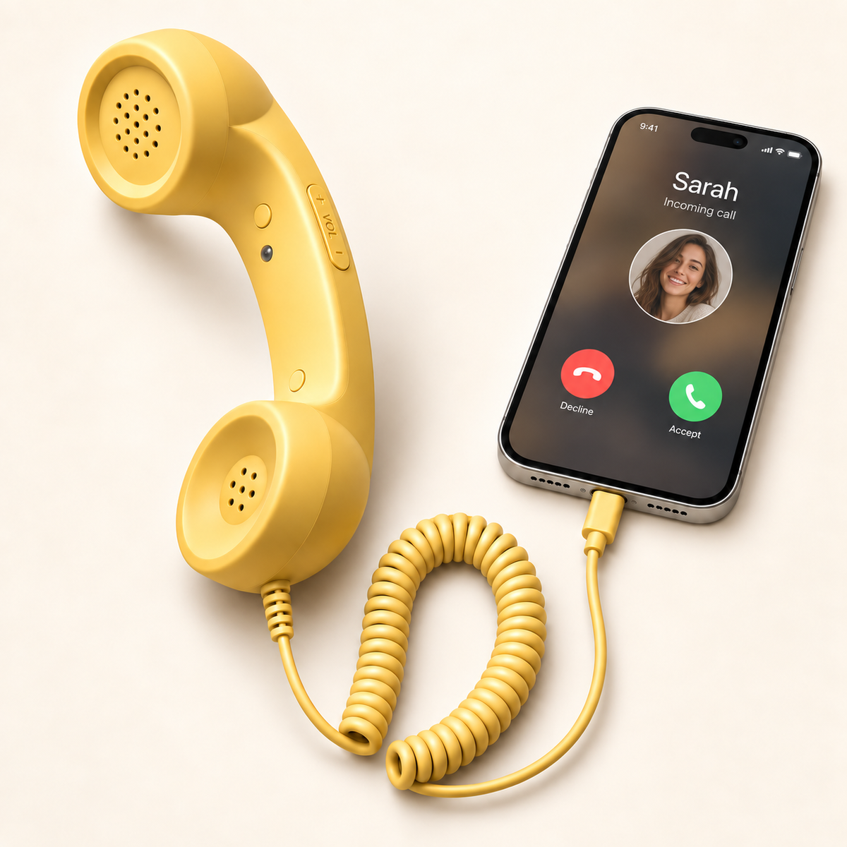 Combiné téléphonique rétro pour smartphone