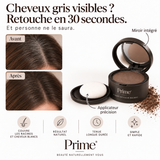 Prime poudre retouche racines - avant après cheveux gris