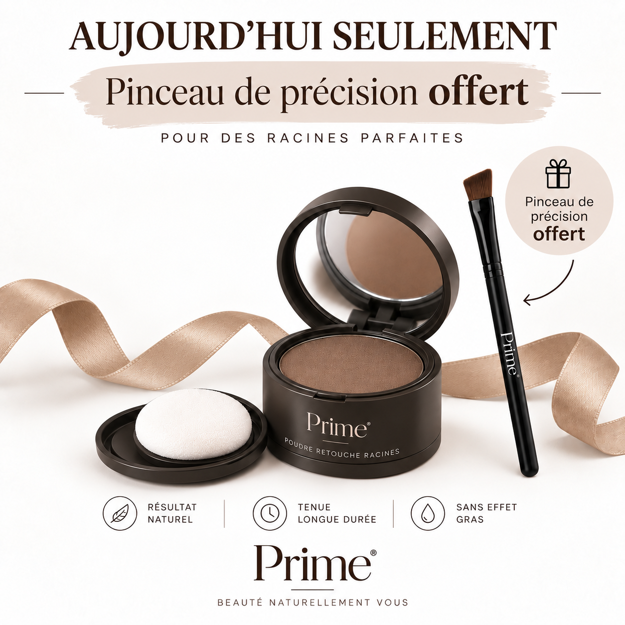 Prime poudre retouche racines - pinceau de précision offert