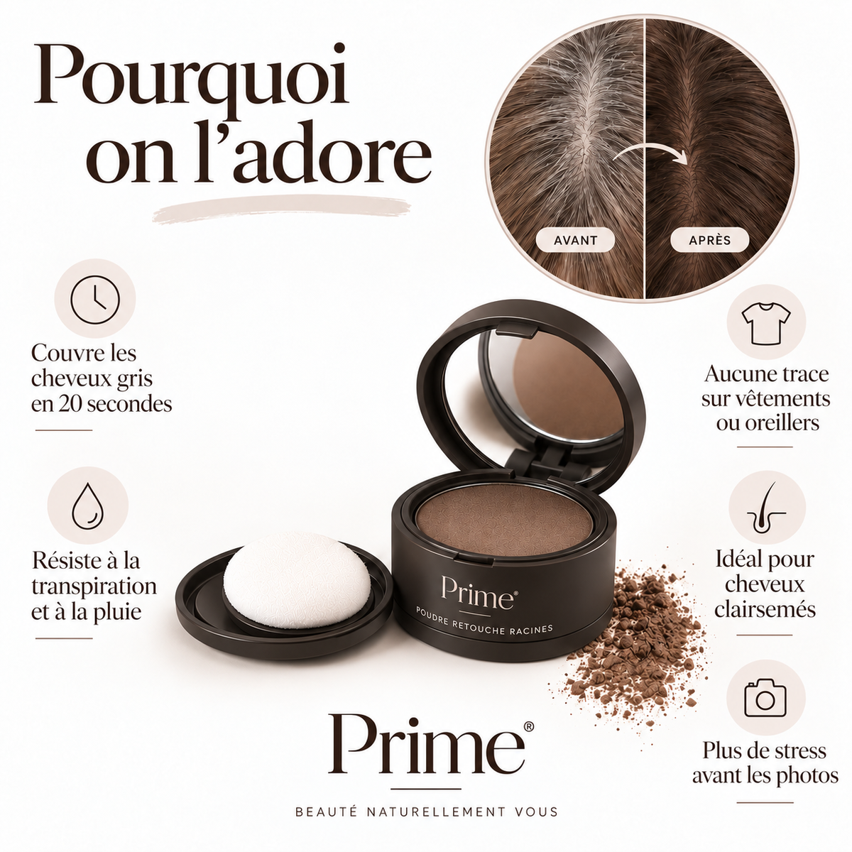Prime poudre retouche racines - pourquoi on l'adore