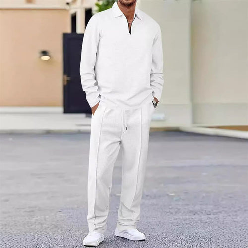 Ensemble sweat gaufré et pantalon droit homme